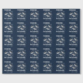 Fisherman Angler Verjaardag Gevist Cadeaupapier (Vlak)