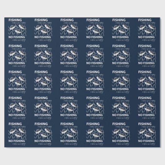 Fisherman Angler Verjaardag Gevist Cadeaupapier (Vlak)
