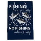 Fisherman Angler Verjaardag Gevist Medium Cadeauzakje (Voorkant)