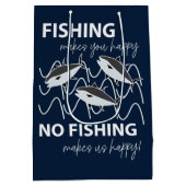 Fisherman Angler Verjaardag Gevist Medium Cadeauzakje (Achterkant)