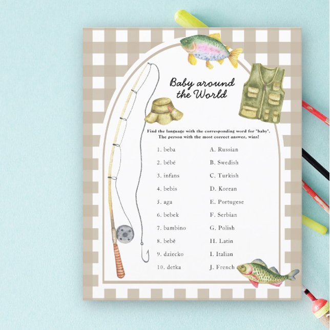 Fisherman baby shower - baby rond de wereld spel (Creator heeft geüpload)
