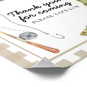 Fisherman baby shower - Bedankt voor uw komst Poster (Hoek)