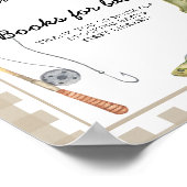 Fisherman baby shower - boeken voor baby poster (Hoek)