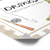 Fisherman baby shower - Drinken helpen jezelf Poster (Hoek)