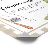 Fisherman baby shower - luierverloting poster