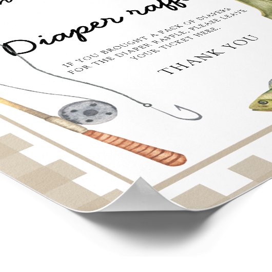 Fisherman baby shower - luierverloting poster (Hoek)