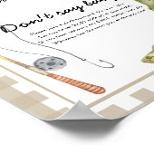 Fisherman Baby shower - Zeg geen baby Poster (Hoek)