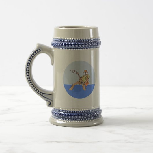 Fisherman beer stein bierpul (Links)