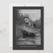 Fisherman Birthday Invite, Gevist Magazine Kaart (Achterkant)