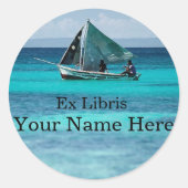 Fisherman Bookplate Sticker (Voorkant)