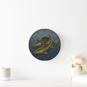 Fisherman Clock Coho Salmon Fish Wall Clocks Gifts Ronde Klok (Huis)