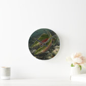 Fisherman Clock Coho Salmon Fish Wall Clocks Gifts Ronde Klok (Huis)