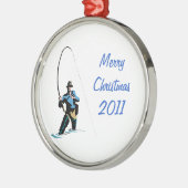 Fisherman Design Metalen Ornament (Links)