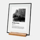 Fisherman Dictionary Definition met aangepaste fot Acryl Bord (Hoek)