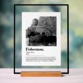 Fisherman Dictionary Definition met aangepaste fot Acryl Bord (Neutraal)