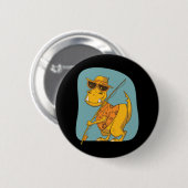 Fisherman Dinosaur Ronde Button 5,7 Cm (Voorkant /achterkant)