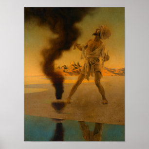 Fisherman en The Genie, van de Arabische Nacht Poster