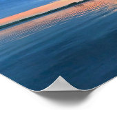 Fisherman en zijn hond op zonsondergang poster (Hoek)