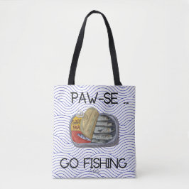 Fisherman esthetiek voor dierenliefhebbers tote bag