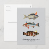 Fisherman Fish Pet Fun Verjaardag Briefkaart (Voorkant / Achterkant)