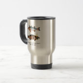 Fisherman Fish Pet Fun Verjaardag Reisbeker (Voorkant links)