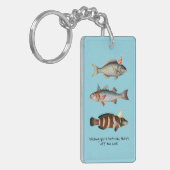 Fisherman Fish Pet Fun Verjaardag Sleutelhanger (Voorkant Links)