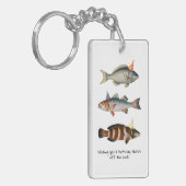 Fisherman Fish Pet Fun Verjaardag Sleutelhanger (Voorkant Links)