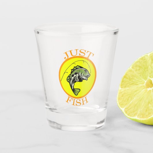 Fisherman Fish Shot Glass Glas (Voorkant)