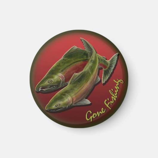 Fisherman Fridge Magnets Custom Gone Vist Giften Magneet (Voorkant)