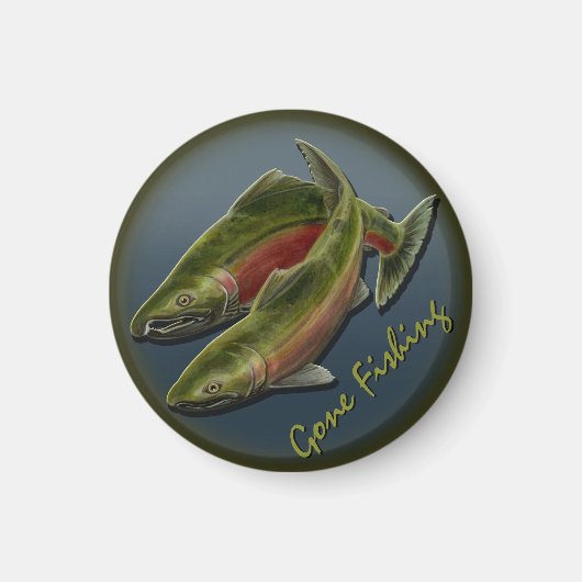 Fisherman Fridge Magnets Custom Gone Vist Giften Magneet (Voorkant)