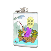 Fisherman Funny Cartoon Heupfles (Links)