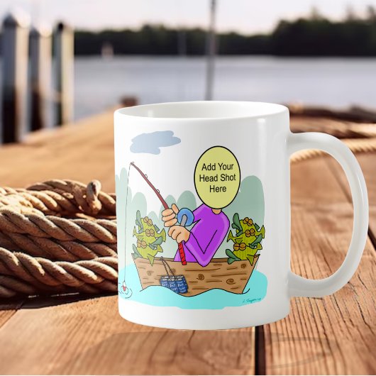 Fisherman Funny Cartoon Koffiemok