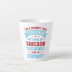 Fisherman Funny Sarcasm Novelty Humor Gift Latte Mok