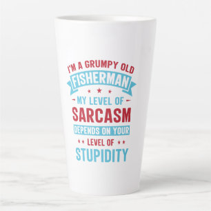 Fisherman Funny Sarcasm Novelty Humor Gift Latte Mok