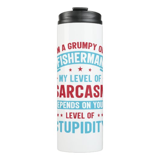 Fisherman Funny Sarcasm Novelty Humor Gift Thermosbeker (Voorkant)