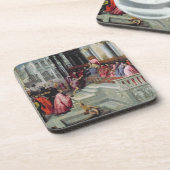 Fisherman geeft de Ring aan de Doge of Venice Bier Onderzetter (Linkerzijde)