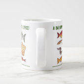 Fisherman Gift. Gevist of schuin Grote Koffiekop (Achterkant)