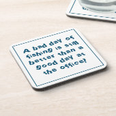 Fisherman Gift met Gevist Citaat Bier Onderzetter (Linkerzijde)