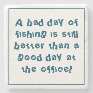 Fisherman Gift met Gevist Citaat Stenen Onderzetter