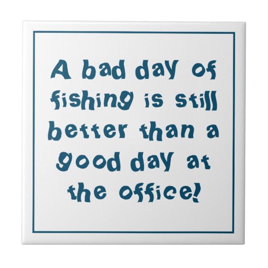 Fisherman Gift met Gevist Citaat Tegeltje (Voorkant)