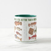 Fisherman Gift met  visillustraties op Mok (Midden)