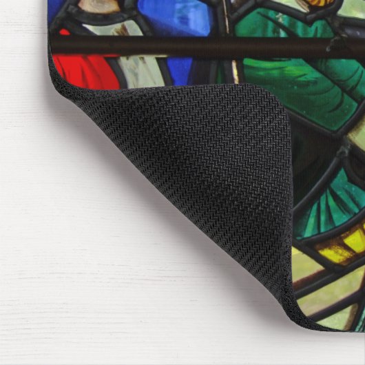 Fisherman Glas in lood Window Mousepad Muismat (Hoek)