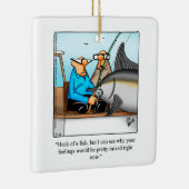 Fisherman Humor kerstversiering Keramisch Ornament (Rechts)
