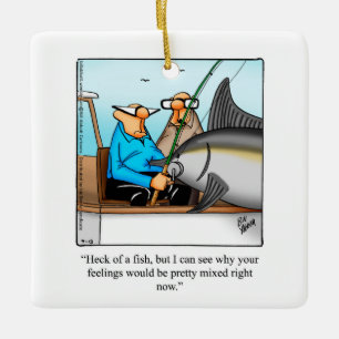 Fisherman Humor kerstversiering Keramisch Ornament