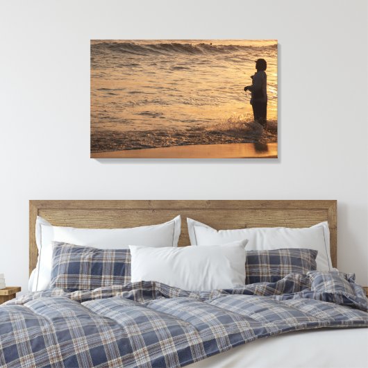 Fisherman in Bali, Indonesia - Canvas Art Print (Insitu (Slaapkamer))