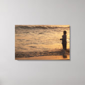 Fisherman in Bali, Indonesia - Canvas Art Print (Voorkant)