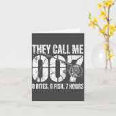 Fisherman Joke Dad They Call Me 007 Funny Fishing  Kaart (Gele Bloem)