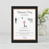 Fisherman Mic Drop Retirement Party Invitation Kaart (Staand voorkant)