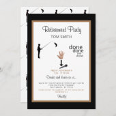 Fisherman Mic Drop Retirement Party Invitation Kaart (Voorkant / Achterkant)