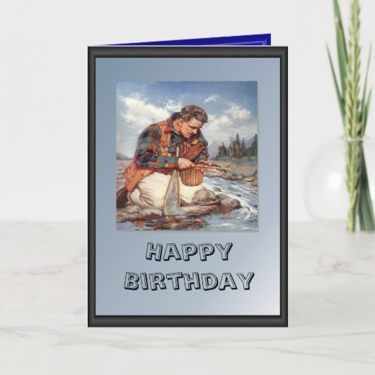 Fisherman on the river kaart (Voorkant)